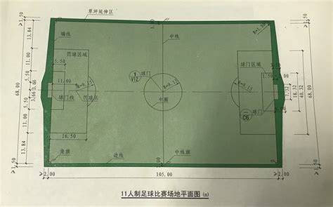 标准11人制足球场画法
